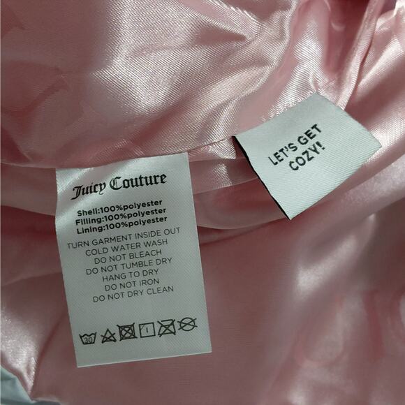 Juicy Couture Womens XL Rainbow Cloud Puffer Vest Boxy Zip Jacket Y2K Revival - Picture 12 of 12